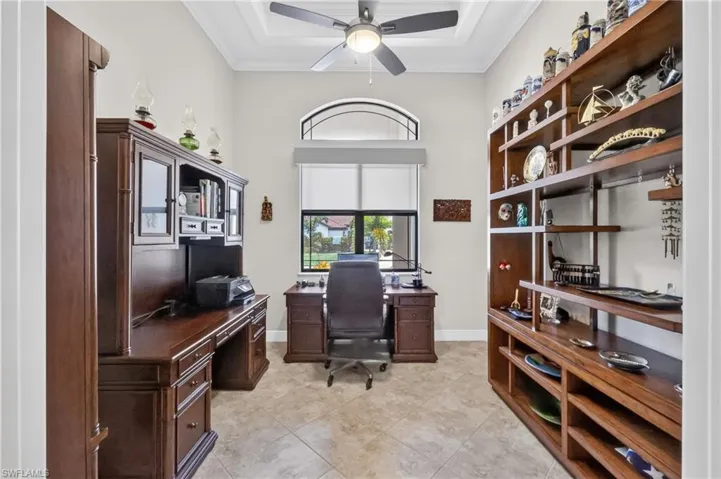 Interior space featuring neutral wall tones and tile flooring
