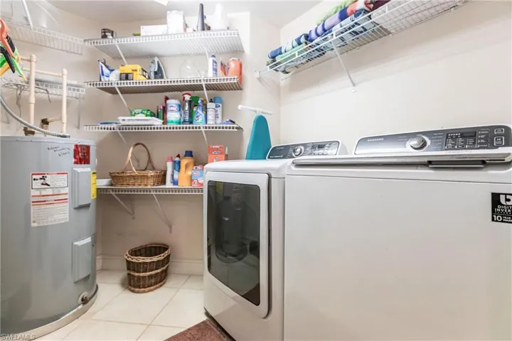 In residence laundry with newer appliances
