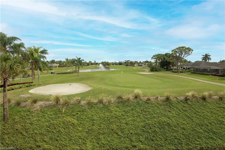 View golf course from the outside patio/dining