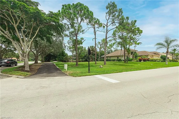 View of the lot from the street