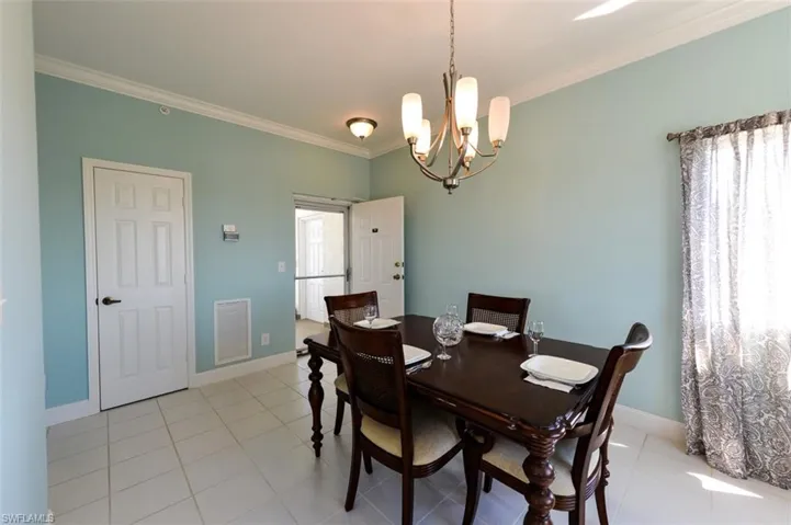 DINING AREA AND UNIT ENTRANCE