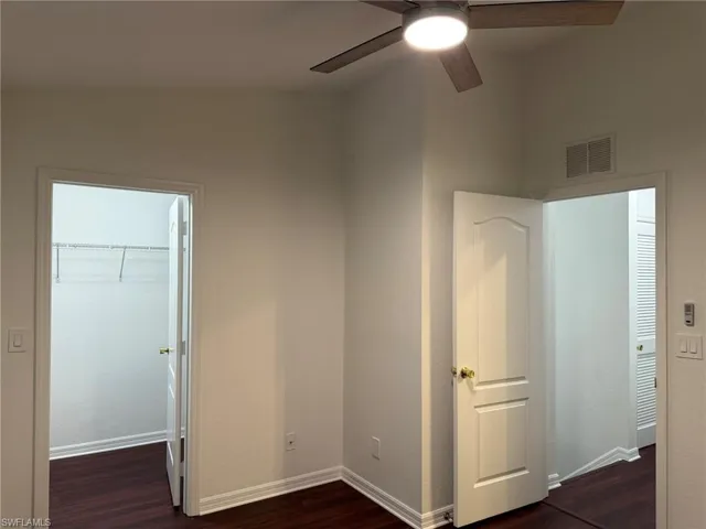 Bedroom 2 with 2 Large Walk In Sized Closets and 1 Linen Closet.