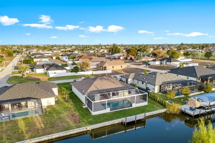 Aerial view of residential area