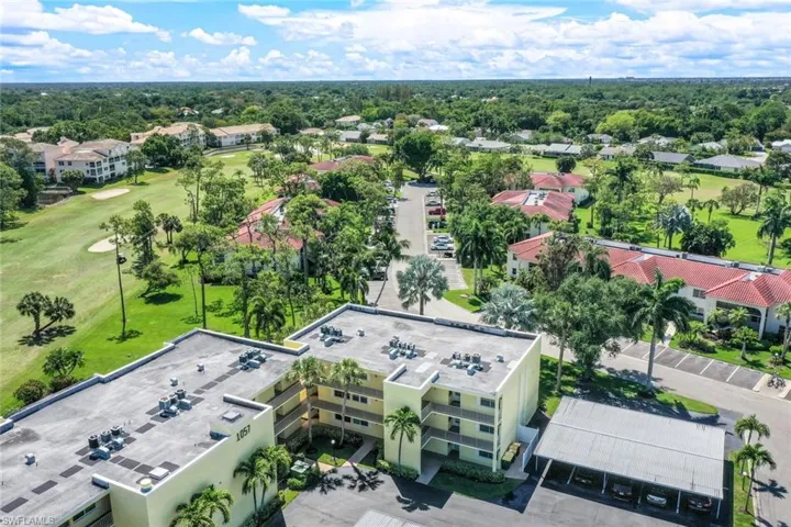Drone / aerial view of a golf course