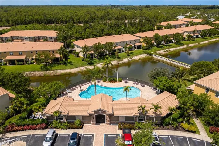 Drone / aerial view of a large body of water