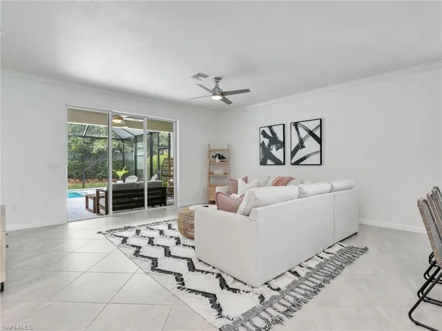 Living Room opens to Pool and Lanai