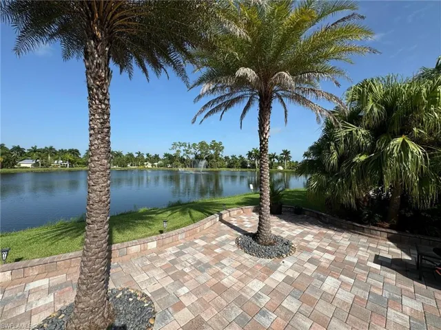 View of patio / terrace featuring a water view