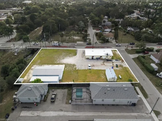 Aerial view of property's location with property boundaries highlighted