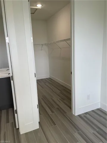 Spacious closet featuring wood tiled floors