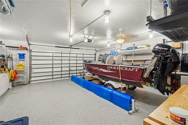 Epoxy floors; insulated ceiling, attic, attic hatch, and door