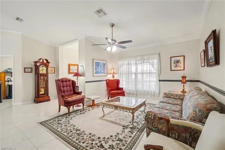 Open, split floor plan, high ceilings