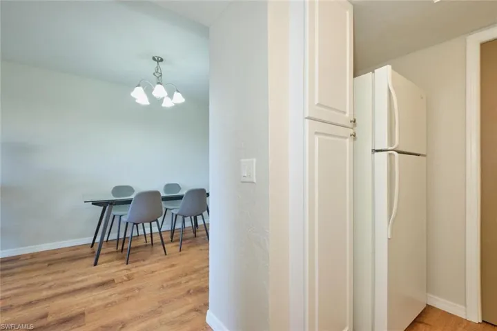 View of dining area from kitchen.