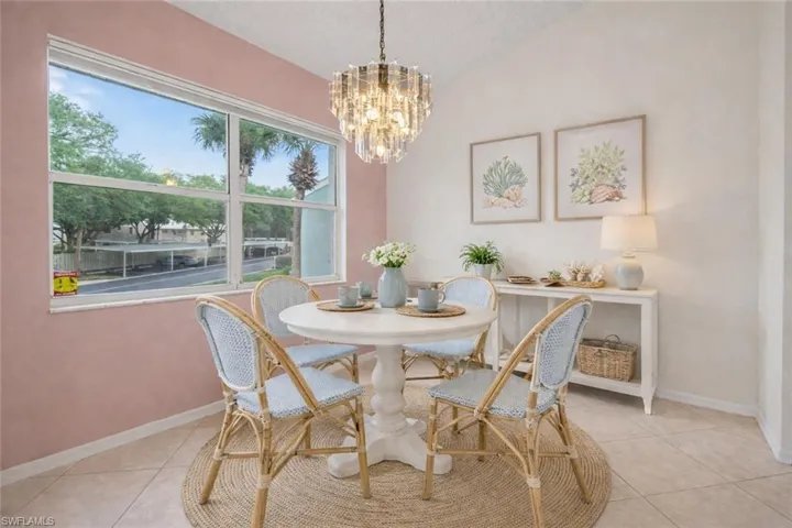 Virtually staged to help visualize the space