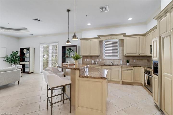 Open concept kitchen and living area