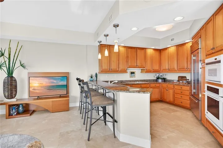 Kitchen with Long Breakfast Bar