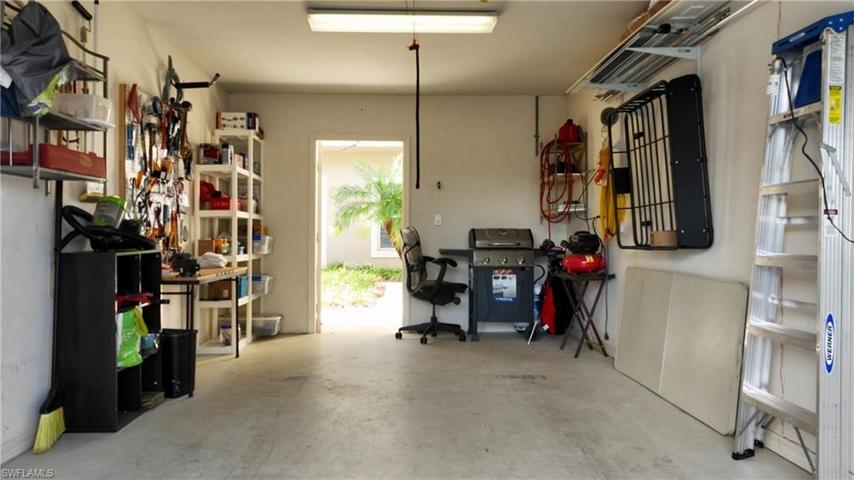 Detached garage- most everything conveys except the car rack