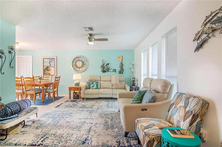 Living & dining from the front door