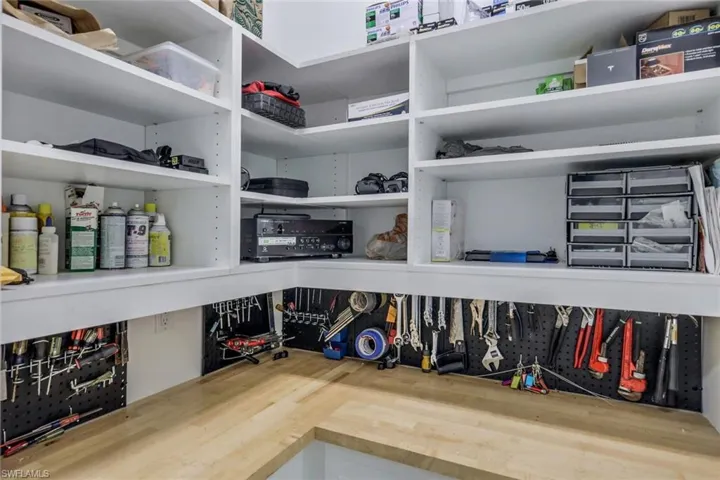 Workroom built into single car garage