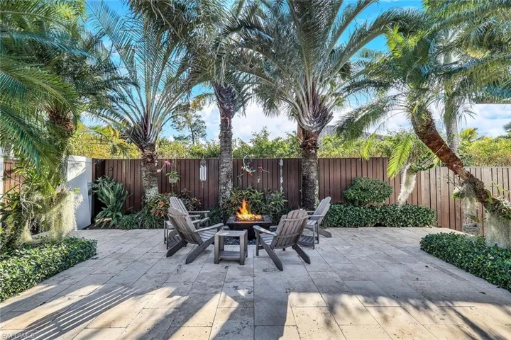 Firepit in the courtyard