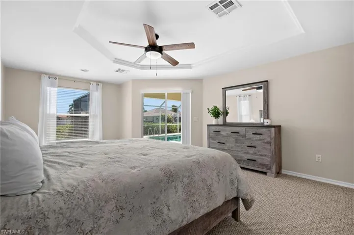 Master Bedroom looking at Pool