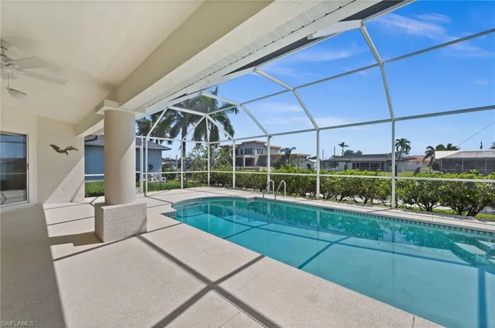 Large Covered Lanai Overlooking Pool and Direct Gulf Access Canal