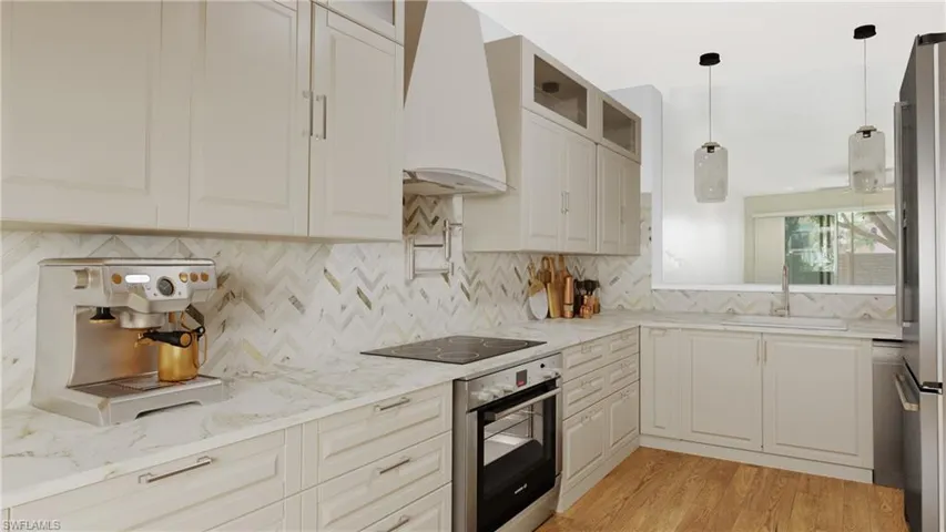 Photo includes reality renovation to showcase the possibility of the kitchen. Design services included with purchase!