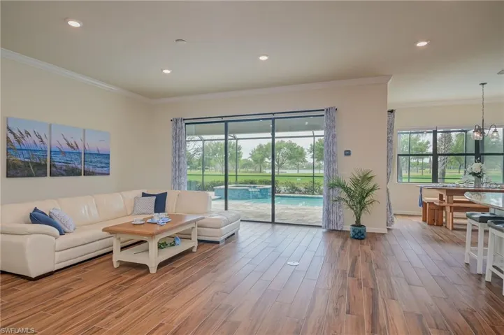 Living area - wood plank tile