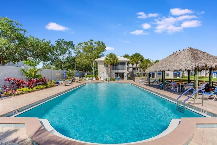 Community pool and clubhouse area