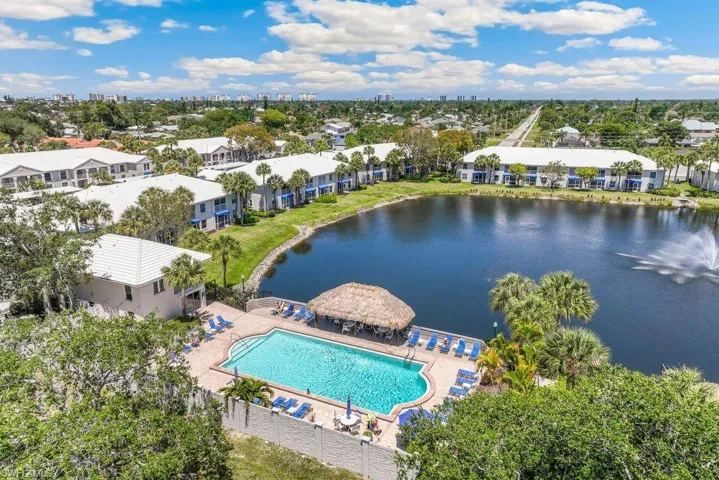 Community pool and clubhouse area
