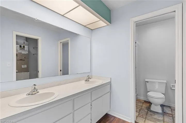 Master Bath with dual sinks.