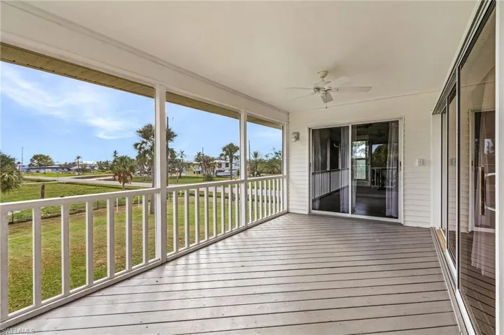 Screen Porch looking toward the master bedroom.