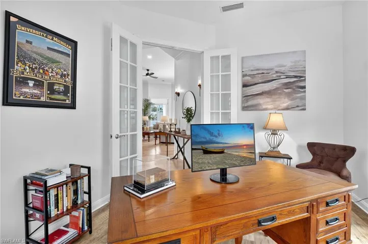 Den/Office with French doors