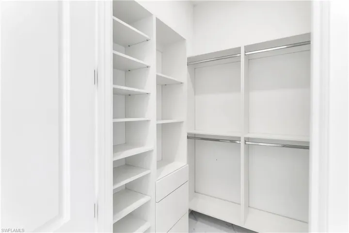 View of walk in closet