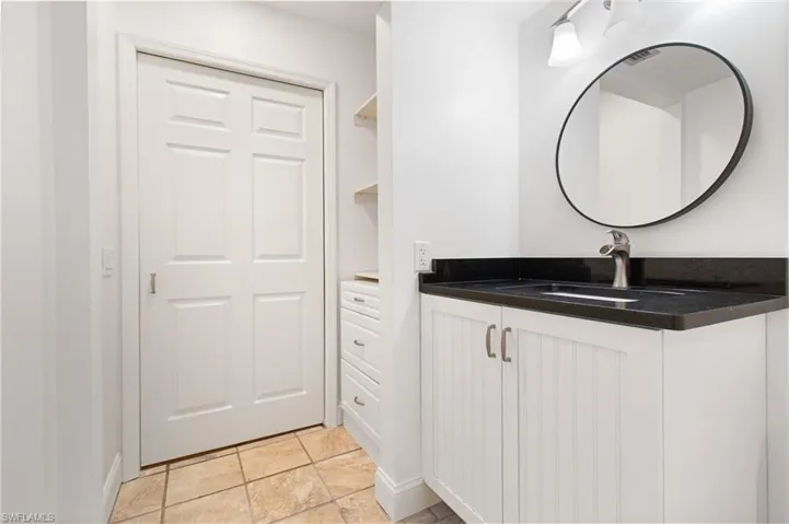 Bathroom featuring vanity