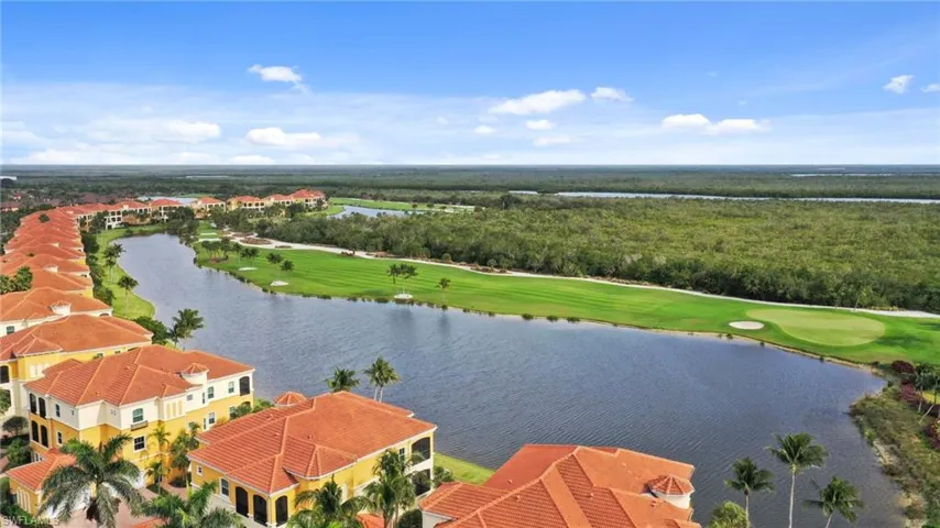 Lake and golf course views