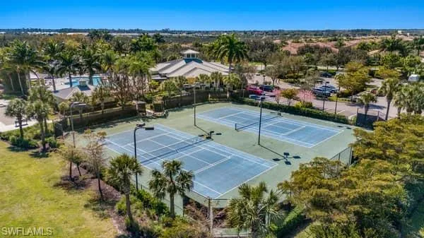 View of tennis court