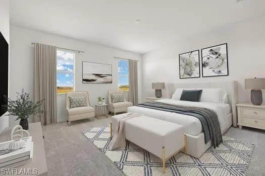 View of carpeted bedroom