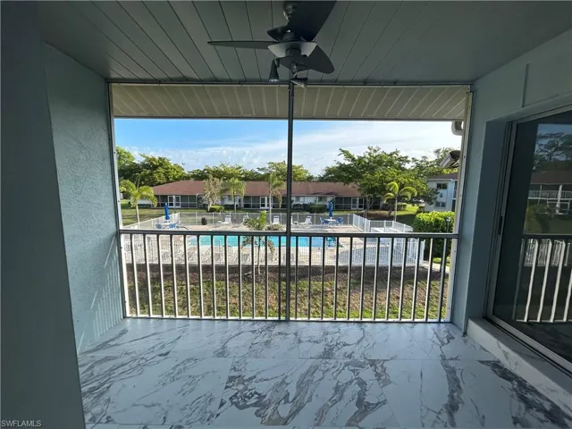 View of the community pool from the balcony