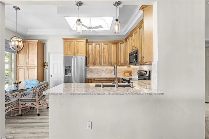 This eat-in kitchen gives you the optional space for breakfast bar seating. Enjoy the added pantry cabinetry.