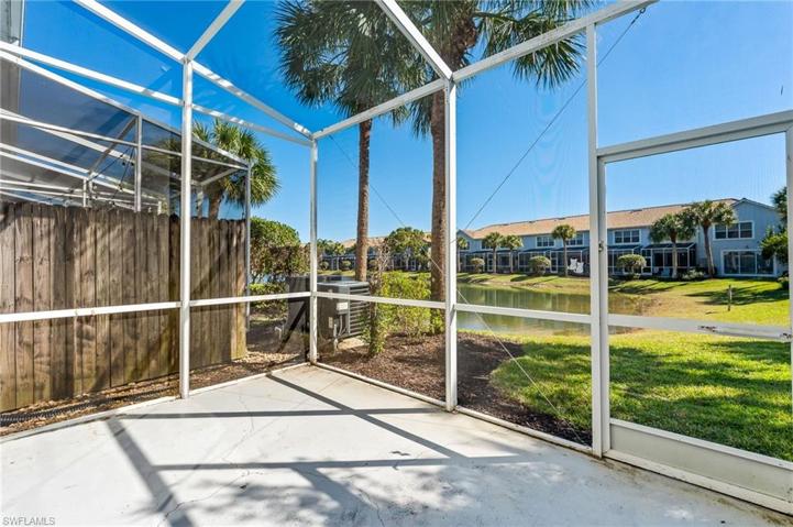 Private, screened lanai with lake view.