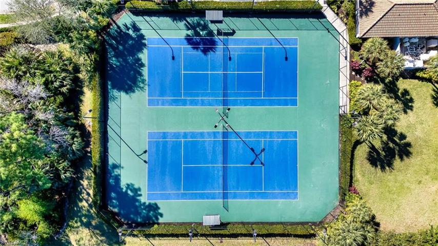 Lighted tennis and pickleball courts.