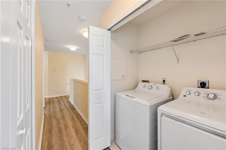 Second-floor laundry.