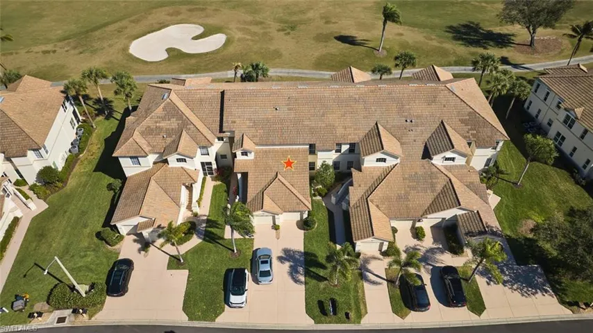 Aerial view of a golf course