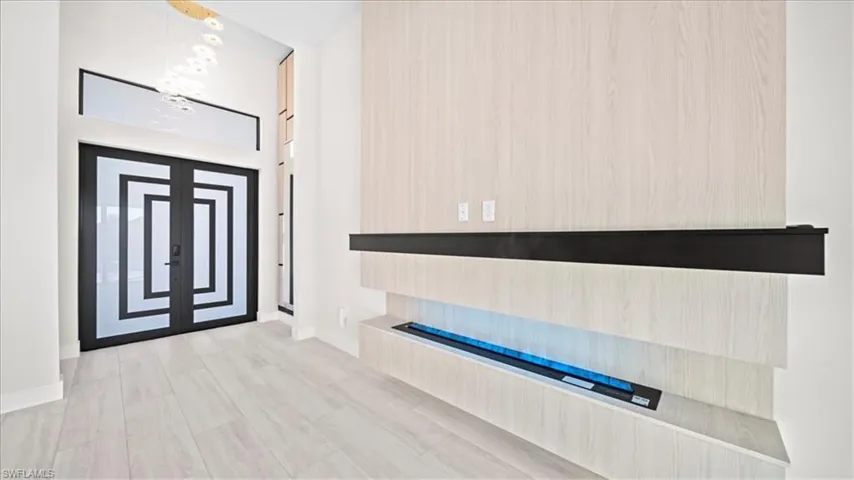 Entryway featuring french doors