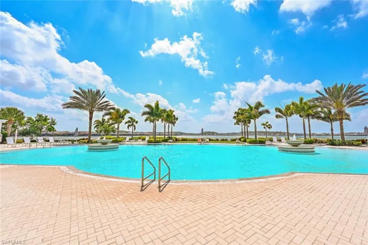 View of swimming pool featuring a water view