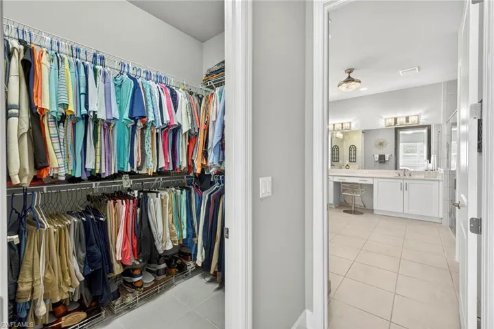 HIS walk-in closet...
