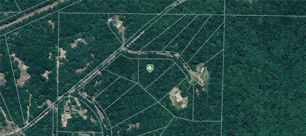 Aerial Plat Map. Displaying property boundaries and road configurations