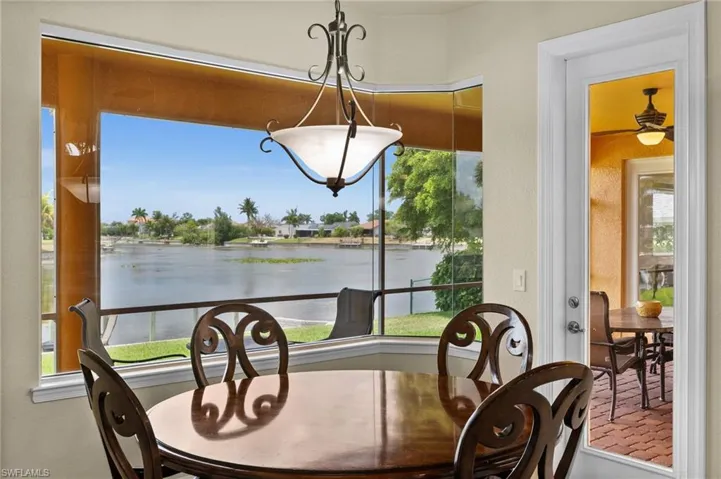 Breakfast nook with a view of the Intersecting Canal Basin