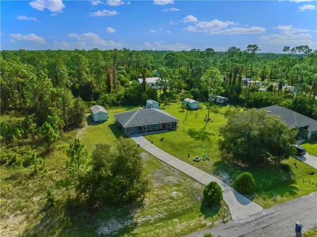 Birds eye view of property
