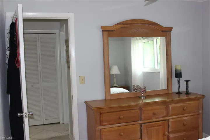 Large storage closet outside of guest bedroom and bathroom